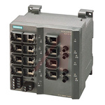 Siemens Ethernet Switch, 12 RJ45 port, 24V dc, 10/100Mbit/s Transmission Speed, DIN Rail, Wall Mount