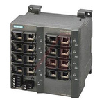 Siemens Ethernet Switch, 16 RJ45 port, 24V dc, 10/100Mbit/s Transmission Speed, DIN Rail, Wall Mount