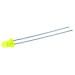 Kingbright2.5 V Yellow LED 3mm Through Hole, L-1154YD