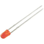 Kingbright2.5 V Orange LED 3mm Through Hole, L-7104ND