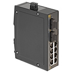 Harting Unmanaged Ethernet Switch, 8 RJ45 port, 48V dc, 10/100Mbit/s Transmission Speed, DIN Rail Mount Ha-VIS eCon