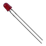 Lite-On2.6 V Red LED 3mm Through Hole, LTL-4221