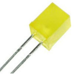 Kingbright2.5 V Yellow LED Rectangular Through Hole, L-1553SYDTK