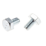 Zinc plated & clear Passivated Steel Hex M4 x 6mm Set Screw