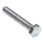 Zinc plated & clear Passivated Steel Hex M8 x 50mm Set Screw