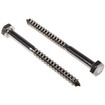RS PRO Hex Coach Screw, Stainless Steel, 8mm