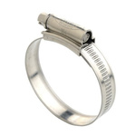 RS PRO Stainless Steel 316 Slotted Hex Hose Clip, 14.7mm Band Width, 70mm - 90mm Inside Diameter
