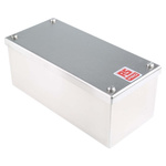 RS PRO 304 Stainless Steel Satin Adaptable Enclosure Box, 0 Knockouts 220mm x 100 mm x 85mm