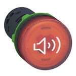 Schneider Electric Harmony XB5 Series Red Buzzer Beacon, 230 V ac, IP66, IP67, IP69, Base Mount, 90dB at 1 Metre