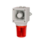 e2s AB105LDA Series Amber, Blue, Clear, Green, Red, Yellow LED Beacon, 230 V, IP65, Wall Mount, 113dB at 1 Metre