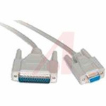 Connector, D9 Female to D25 Male Null Modem Cable, 10 Foot
