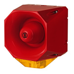 Werma 442 Series Red/Yellow Sounder Beacon, 18 → 30 V, IP65, Wall Mount, 120dB at 1 Metre