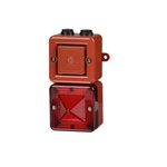 e2s SONFL1X Series Red Sounder Beacon, 24 V dc, IP66, Back Box with Mounting Lugs – 2 x M20, 101 → 103dB at 1