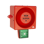 Clifford & Snell YL80 Hi Vis Series Green Sounder Beacon, 230 V ac, IP66, Wall or Bulkhead, 120dB at 1 Metre
