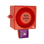 Clifford & Snell YL80 Hi Vis Series Magenta Sounder Beacon, 230 V ac, IP66, Wall or Bulkhead, 120dB at 1 Metre