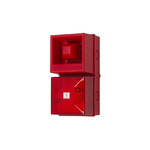 Clifford & Snell YL40 Series Red Sounder Beacon, 115 V ac, IP65, Bulkhead, Flat Wall, 108dB at 1 Metre