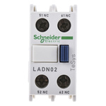 Schneider Electric Auxiliary Contact Block, 2 Contact, 2NC, Front Mount