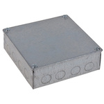 RS PRO Steel Galvanised Adaptable Box, 6 Knockouts 150mm x 150 mm x 50mm