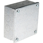 RS PRO Steel Galvanised Adaptable Box, 5 Knockouts 100mm x 100 mm x 50mm