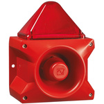 Pfannenberg PA X 10-10 Series Red Sounder Beacon, 24 V dc, Base Mount, 110dB at 1 Metre