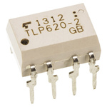 Toshiba, TLP620-2(F) AC Input Transistor Output Dual Optocoupler, Through Hole, 8-Pin PDIP
