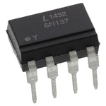 Lite-On, 6N137-L DC Input Transistor Output Optocoupler, Through Hole, 8-Pin DIP