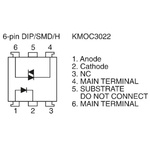 Cosmo, KM0C3022 Phototriac Output Optocoupler, Through Hole, 6-Pin DIP