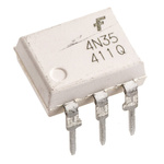 onsemi, 4N35M DC Input Transistor Output Optocoupler, Through Hole, 6-Pin PDIP