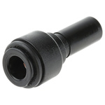 John Guest Tube-to-Tube PM Pneumatic Straight Tube-to-Tube Adapter, Plug In 10 mm to Push In 8 mm
