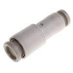 SMC Tube-to-Tube KQ2 Pneumatic Straight Tube-to-Tube Adapter, Push In 4 mm to Push In 6 mm