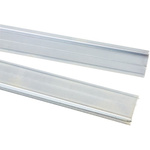 RS PRO Steel Unperforated DIN Rail, Top Hat Compatible, 1m x 35mm x 7.5mm