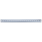 RS PRO Steel Perforated DIN Rail, Top Hat Compatible, 500mm x 35mm x 7.5mm