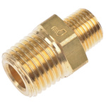 Legris LF3000 100 bar Brass Pneumatic Straight Threaded Adapter, R 1/4 Male To R 1/8 Male