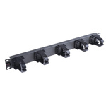 RS PRO PC, Steel Cable Management Panel for Use with 19 in 1 U Rack Mount, 44 x 483 x 64mm