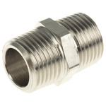 Legris LF3000 20 bar Brass Pneumatic Straight Threaded Adapter, R 1/2 Male To R 1/2 Male