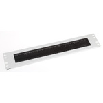 RS PRO Steel Cable Entry Panel for Use with 2U Rack Unit, 483 mm x 10 mm x 2 Uin