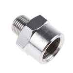 SMC Pneumatic Straight Threaded Adapter, R 1/8 Male To R 1/4 Female