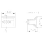 nVent SCHROFF Static Handle for Use with Plug In Unit, 18.9 x 14 x 15mm