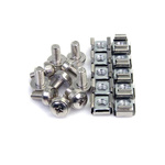 StarTech.com Mounting Screws and Cage Nuts for Use with Server Racks and Cabinets, M6 Thread, 100 Piece(s), 12 x 6 x 6mm
