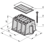 nVent SCHROFF Mounting Bracket for Use with Busbars, 4 Piece(s)