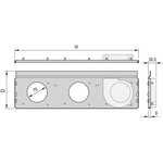 nVent SCHROFF 3 Fan Surface Fan Tray, 0.5U