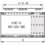 nVent SCHROFF EuropacPRO Series Cover Plate for Use with Rack Mounts, 1 Piece(s), 175mm