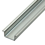 RS PRO Steel Unperforated DIN Rail, Deep Top Hat Compatible, 1m x 35mm x 15mm