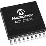 Microchip 8-Channel I/O Expander SPI 18-Pin SOIC, MCP23S08T-E/SO