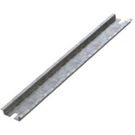 Deltron Galvanised Steel Unperforated DIN Rail, Top Hat Compatible, 244mm x 35mm x 8mm