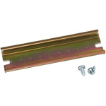 RS PRO Steel Perforated DIN Rail, Top Hat Compatible, 134mm x 35mm x 8mm