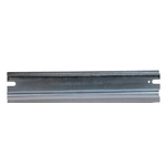 RS PRO Steel Unperforated DIN Rail, Top Hat Compatible, 255mm x 35mm