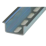 RS PRO Zinc Plated Steel Slotted DIN Rail, Terminal Block Compatible, 2000mm x 35mm x 15mm