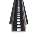 RS PRO Zinc Plated Steel Slotted DIN Rail, Terminal Block Compatible, 1000mm x 35mm x 15mm