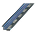RS PRO Zinc Plated Steel Slotted DIN Rail, Terminal Block Compatible, 2000mm x 15mm x 6mm
